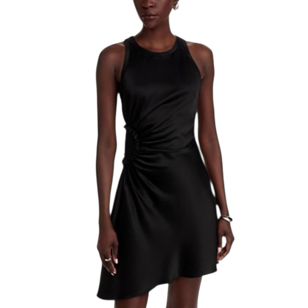 NWT Victoria Beckham Gathered Side Crepe Dress Size 4 - Picture 4 of 9